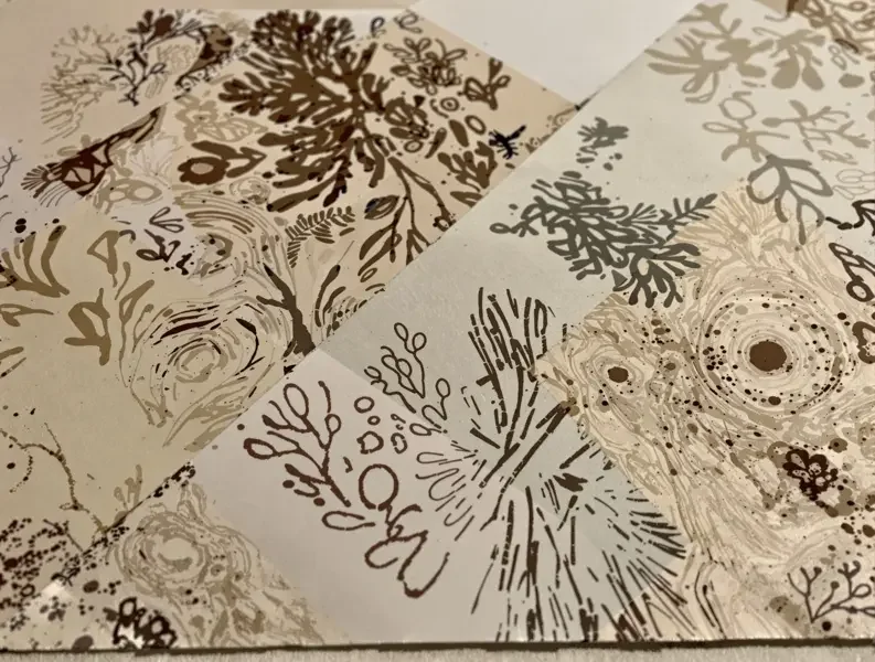 树皮艺术：将森林纹理拓印在画布上